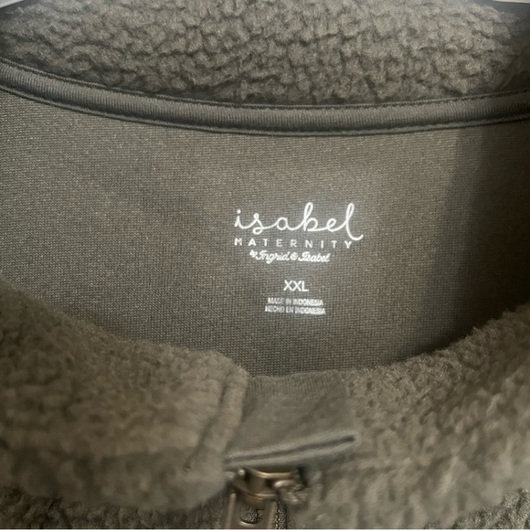 Ingrid & Isabel Maternity Olive Green Fleece Top Size XXL New - Picture 6 of 6